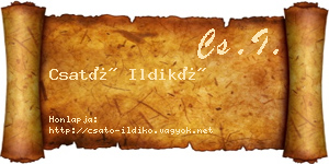 Csató Ildikó névjegykártya