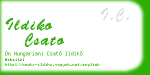 ildiko csato business card