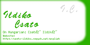 ildiko csato business card